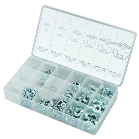 Sunbelt Wing Nut Assortment (175 pieces) 6" x4" x1" A-B1SB20